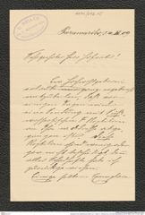 Nachlass Franz Steindachner, Brief von C. Heller; C. Kersten & Co. an Franz Steindachner (04.09.1909), Inv.Nr. 212.05, Seite 1